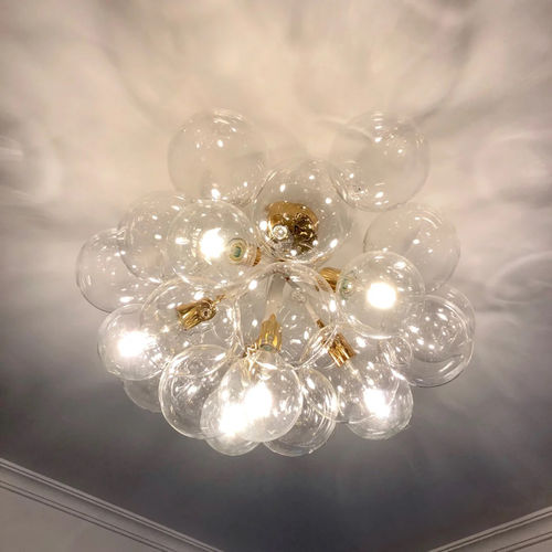 Customer photo review of Modern Bubble Glass Chandelier / Semi Flush Mount