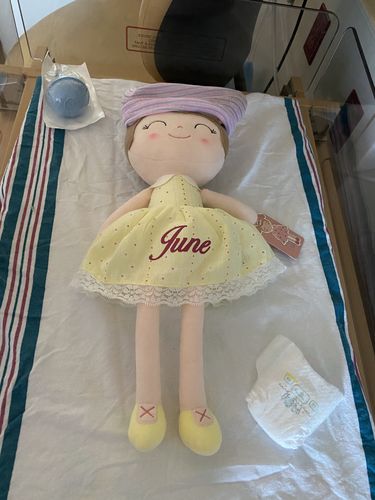 Customer photo review of Leyadoll Soft Plush Personalized Leya Doll, My First Baby Doll