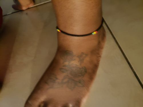 Customer photo review of Ghanaba Beaded Anklet