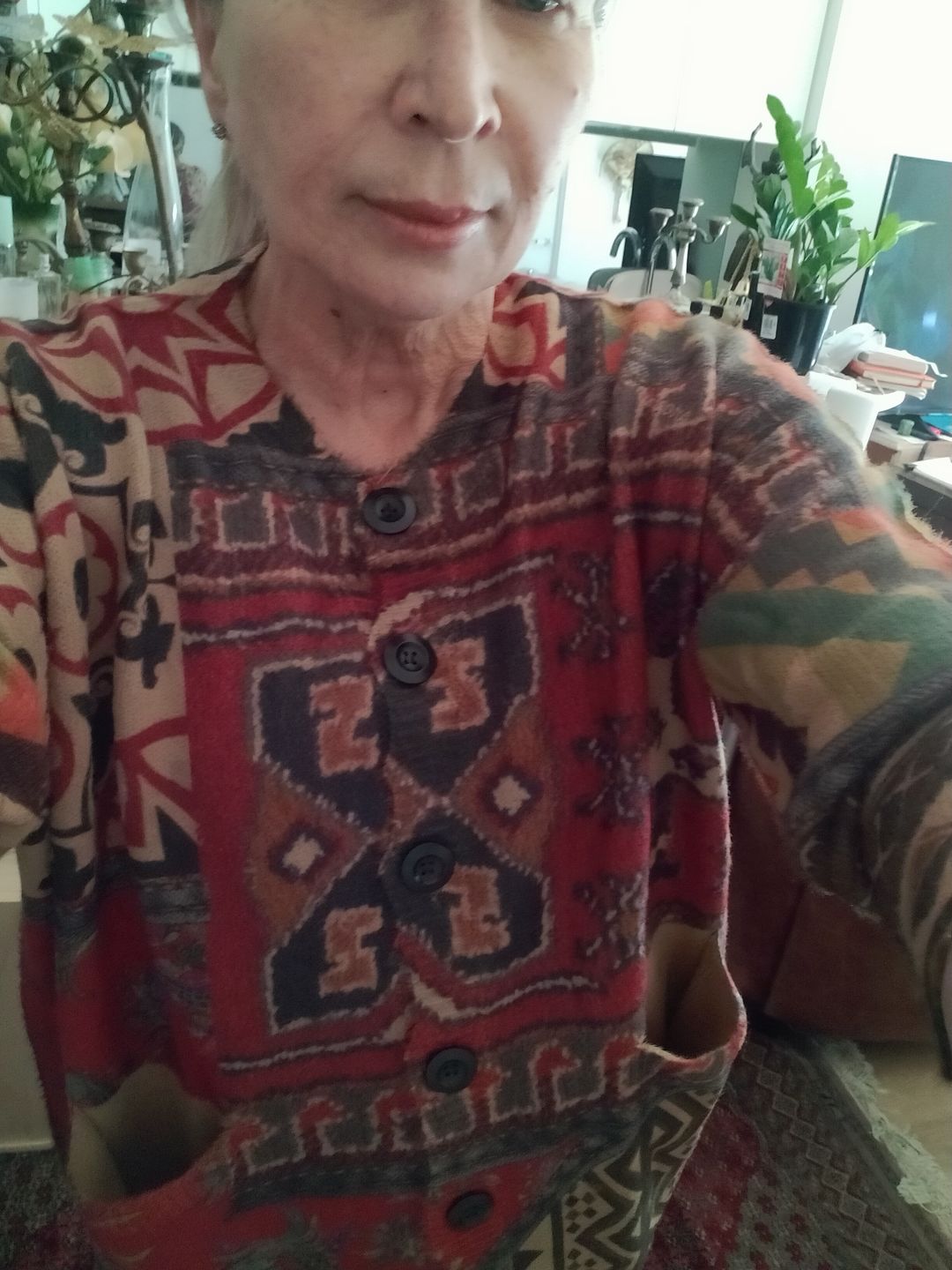 Customer photo review of Plus Size - Retro  Solid Color Long Sleeve 100% Cotton Shirt