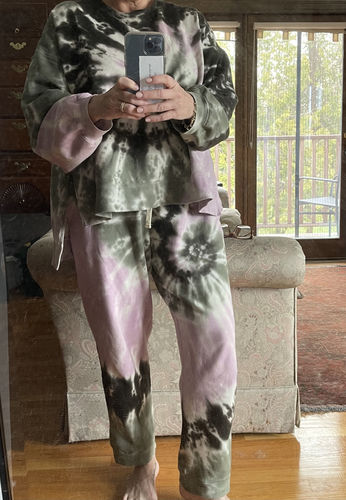 Customer photo review of Abbot Kinney Lounge Pant - Hunter / Wildrose