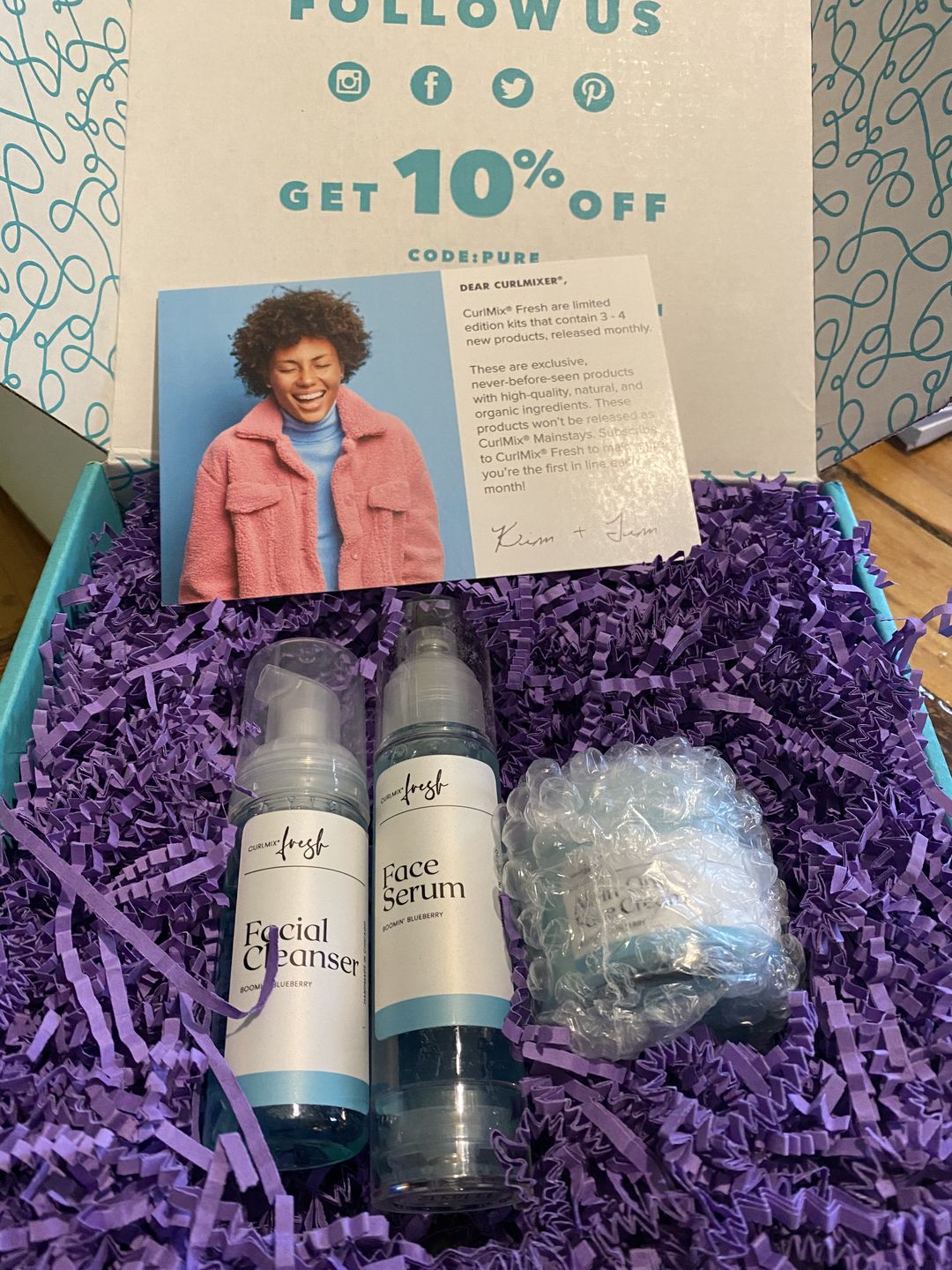 Customer photo review of Facial Cleanser - Boomin' Blueberry