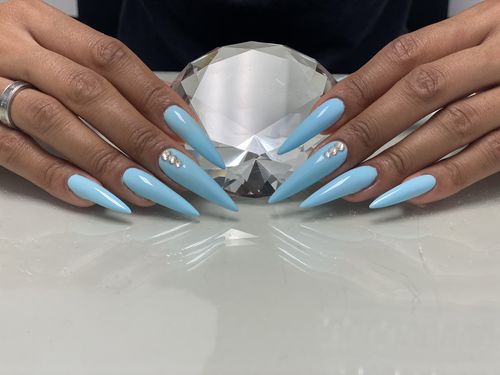 Customer photo review of XXL Stiletto Full Cover Nail Tips Kit