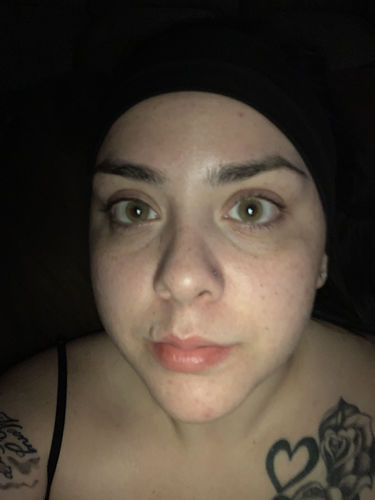 Customer photo review of Amber Prescription Contact Lenses