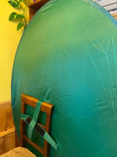 Customer photo review of Fondo verde portatil Pro