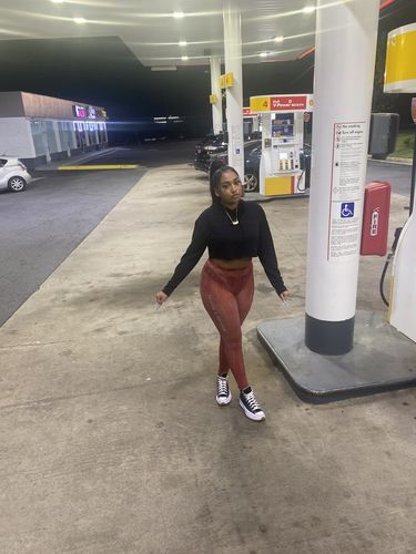 Customer photo review of RED PAISLEY PANTS + RHINESTONE