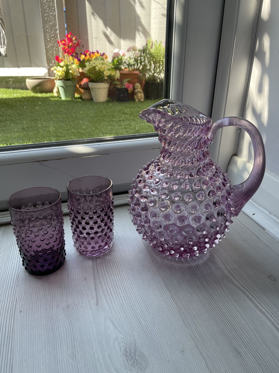 Customer photo review of Lilac Hobnail Jug