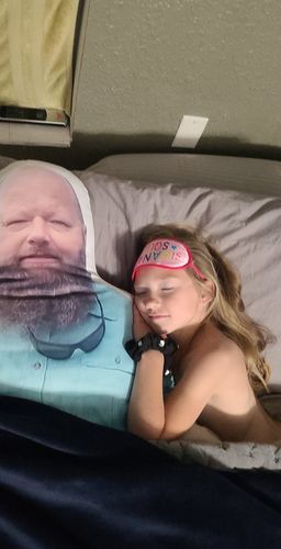 Customer photo review of Create A Custom Human Size Pillow