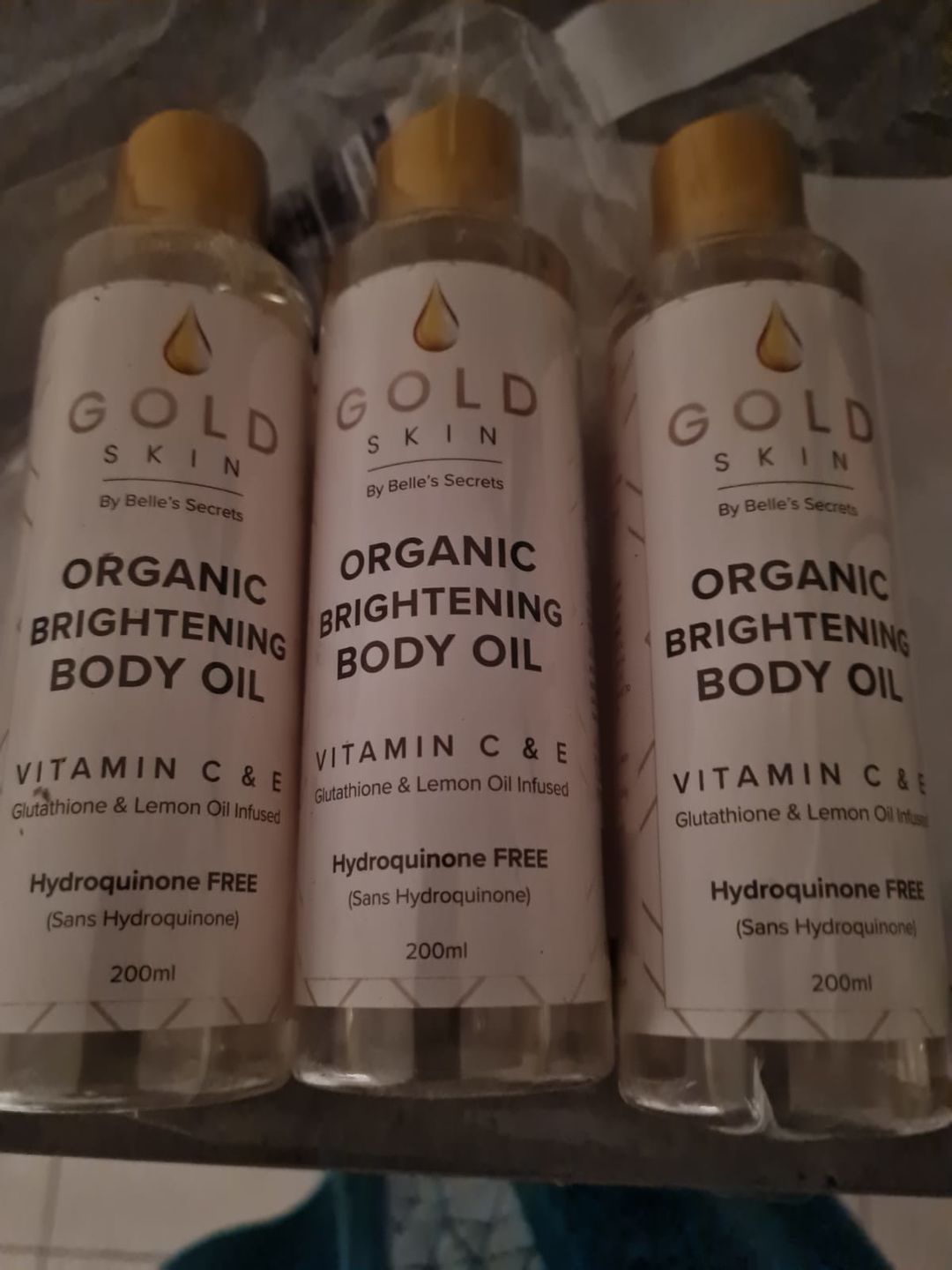 Customer photo review of Goldskin Body Oil