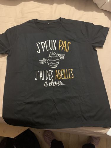 Customer photo review of T-shirt homme J'peux pas j'ai des abeilles à élever