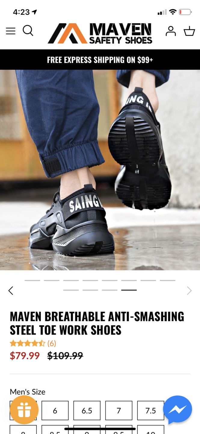 Customer photo review of Maven Breathable Anti-smashing Steel Toe Work Shoes