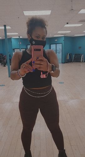 Customer photo review of Good Vibes Flat Tie On Waist Beads