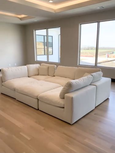 Customer photo review of SKY LINEN PLUSH MODULAR 6 PIECE CLOUD SECTIONAL
