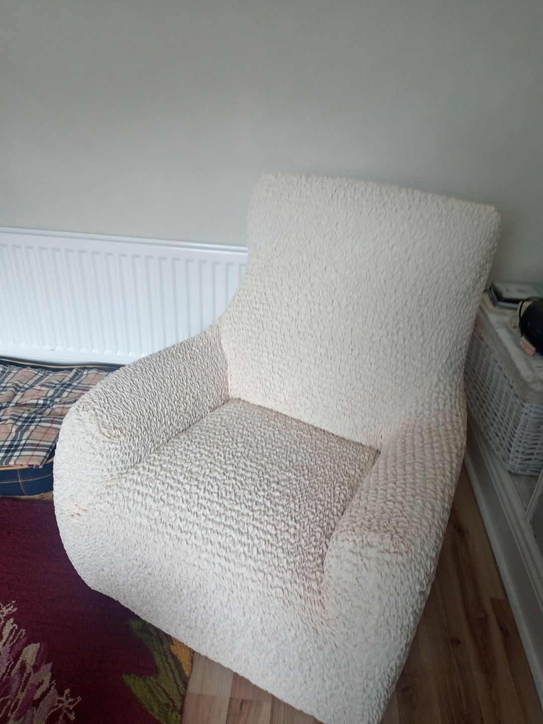 Customer photo review of Arm Chair Cover - Beige, Microfibra