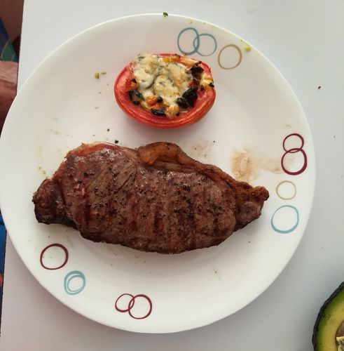 Reseña con foto de un cliente sobre New York Steak Dry Aged