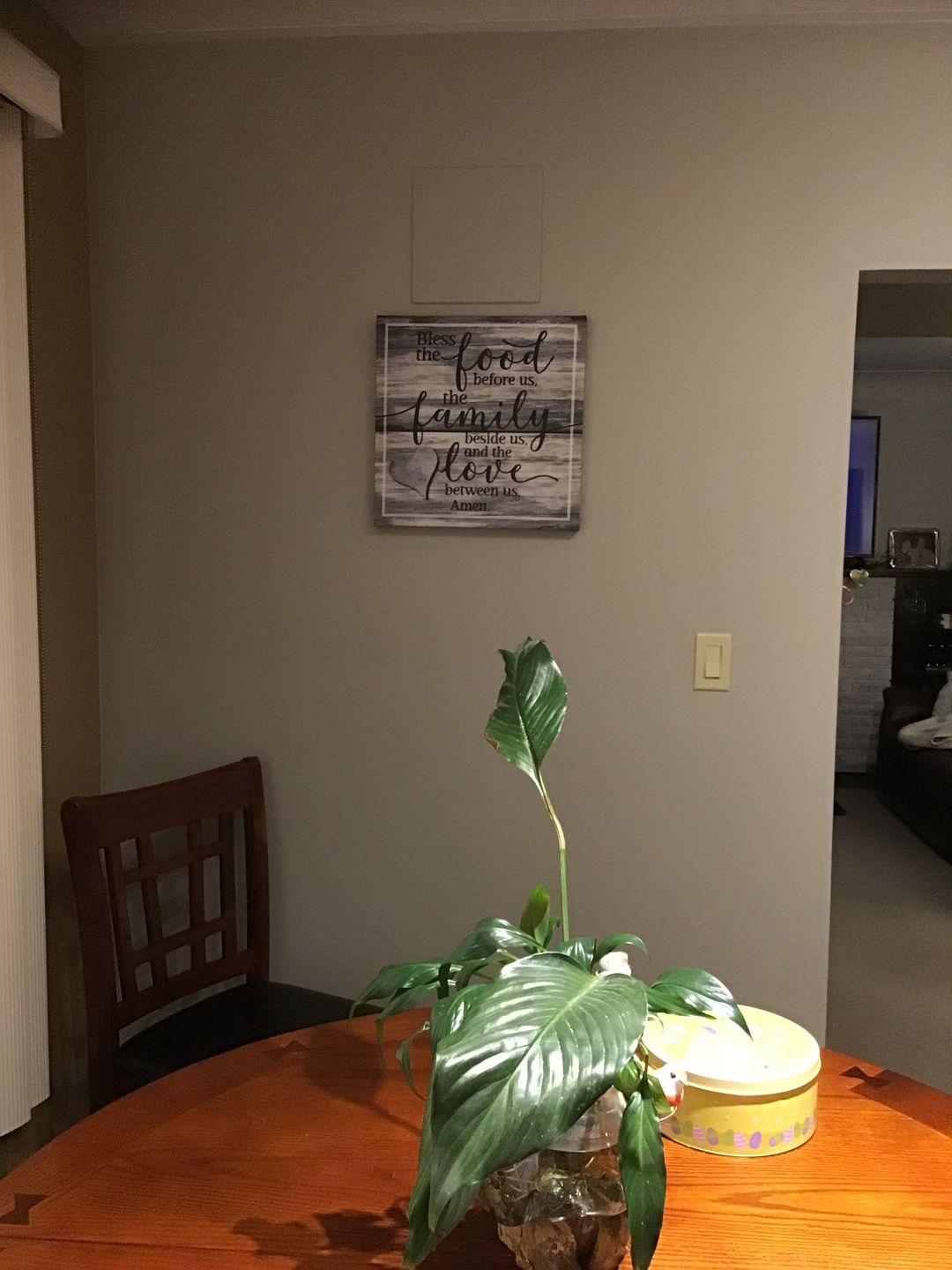 Customer photo review of "Food, Family, Love" Premium Canvas