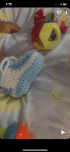 Customer photo review of Hand-Made Baby Off-W Carolina Blue