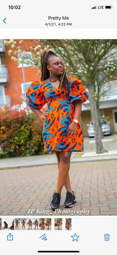 Customer photo review of African Print Fari Top & Skirt Set