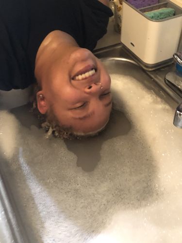 Customer photo review of Apple Cider Vinegar Shampoo |  8 oz