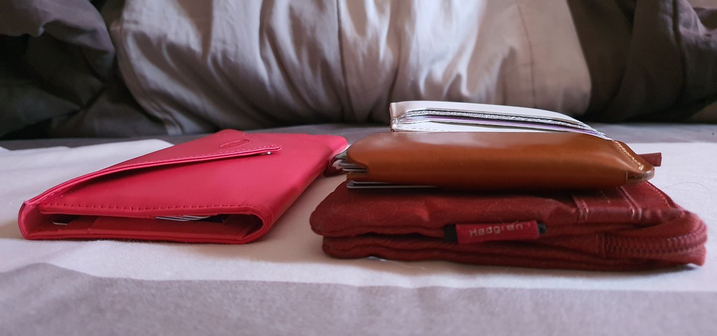Customer photo review of Leather Slimvelope Coral Pink