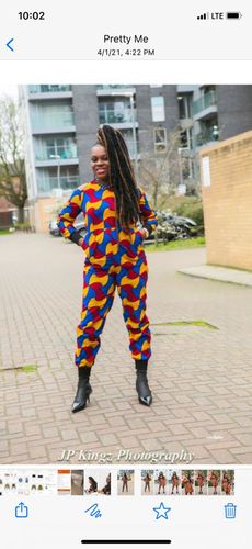 Customer photo review of African Print Kala Jumpsuit