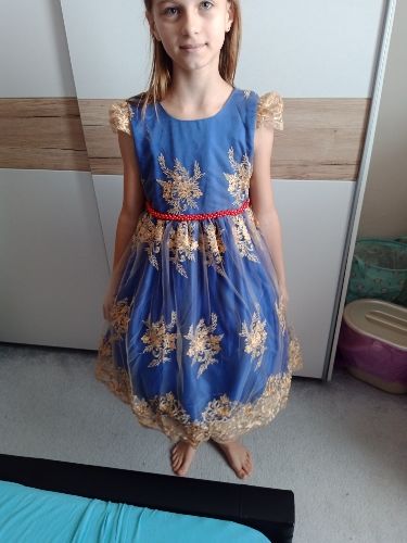 Customer photo review of Embroidery Flower Bow Puffy Princess Dress
