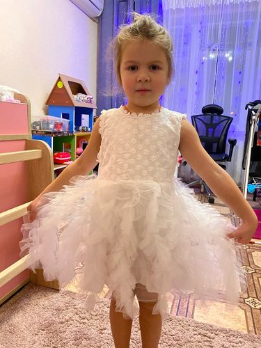 Customer photo review of Lovely Lace Flower Girl Fluffy Cake Dress