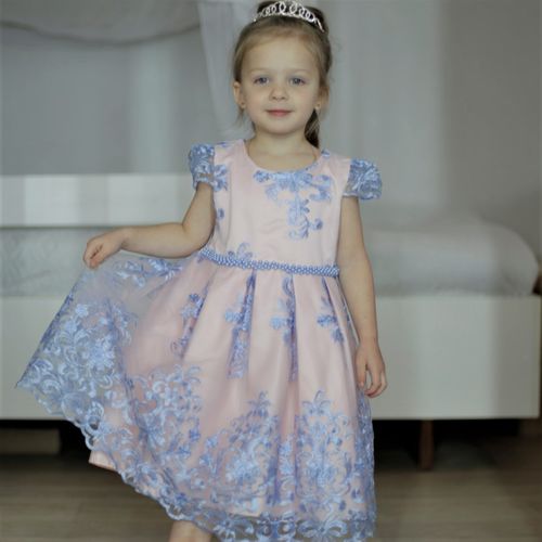 Customer photo review of Embroidery Flower Bow Puffy Princess Dress