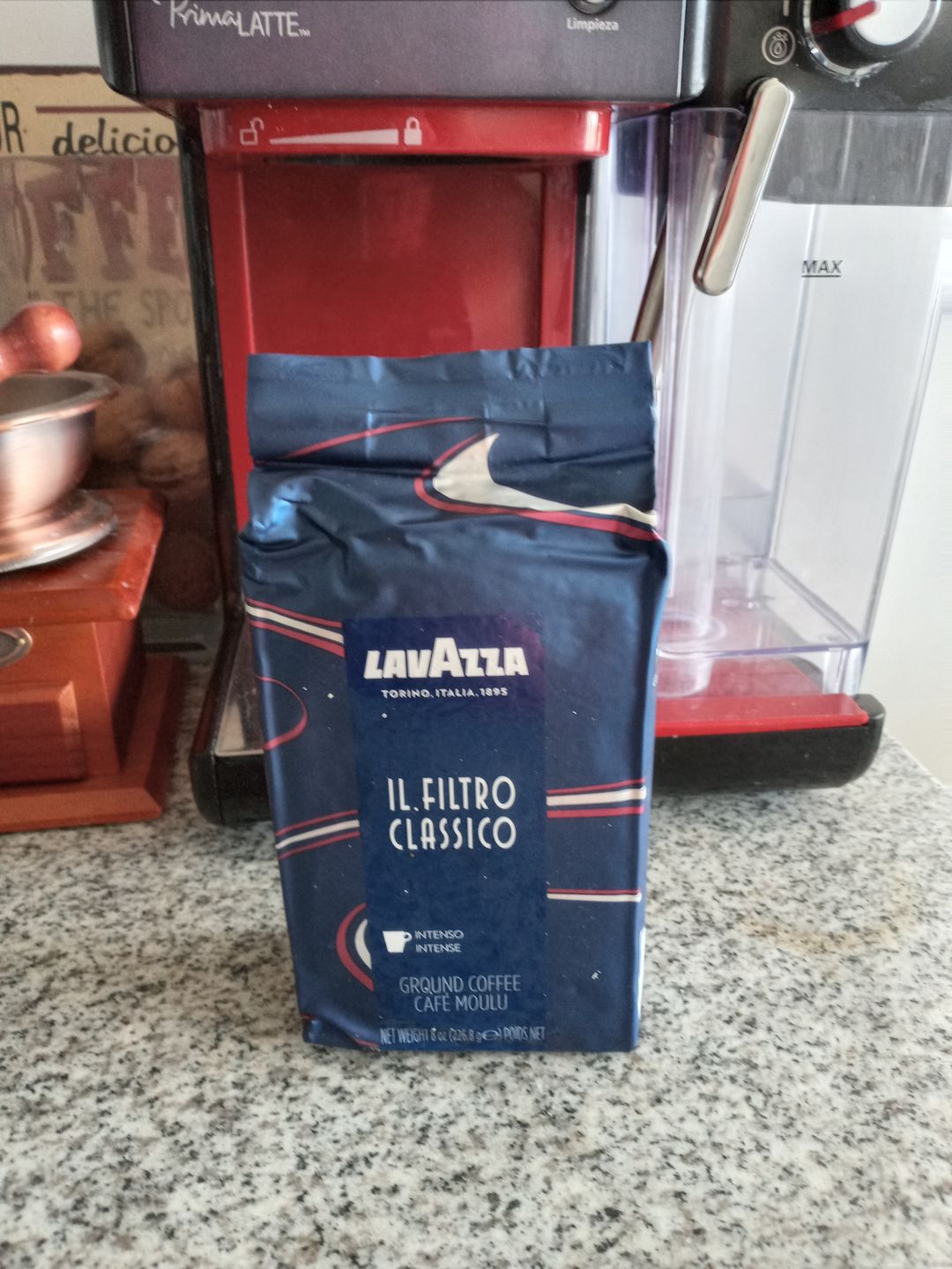 Customer photo review of Lavazza Il Filtro Clasico 226,8 grs. x 2 Grano Molido