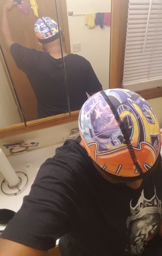 Customer photo review of CUSTOM DELUXE WRAPPED BAND CAP. DESIGN YOURS!