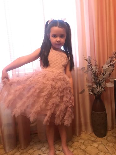 Customer photo review of Lovely Lace Flower Girl Fluffy Cake Dress