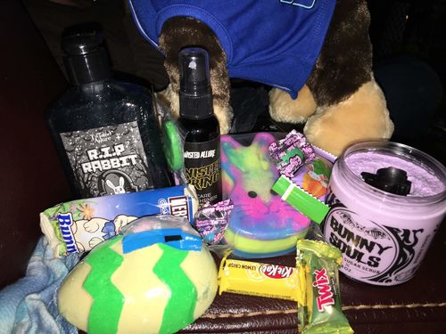 Customer photo review of Murder Mystery Easter Basket