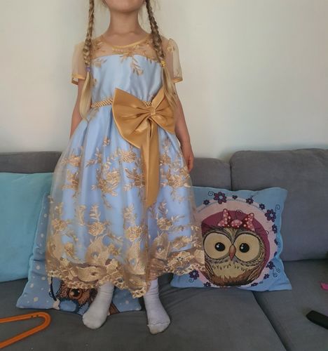 Customer photo review of Embroidery Flower Bow Puffy Princess Dress