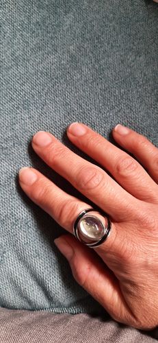 Customer photo review of Silberring mit Mondsteinverzierung