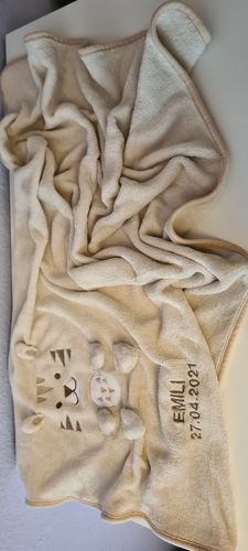 Customer photo review of Personalisierte Babydecken 75x100 cm - Babydecke mit Namen