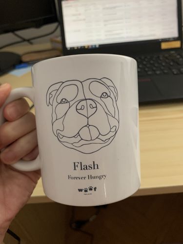 Customer photo review of Personalisierte Woofpalace Haustiertasse