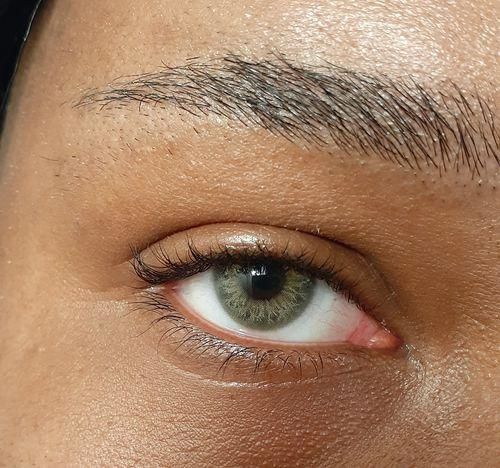 Customer photo review of DNA Taylor Brown Hazel Prescription Coloured Contact Lenses
