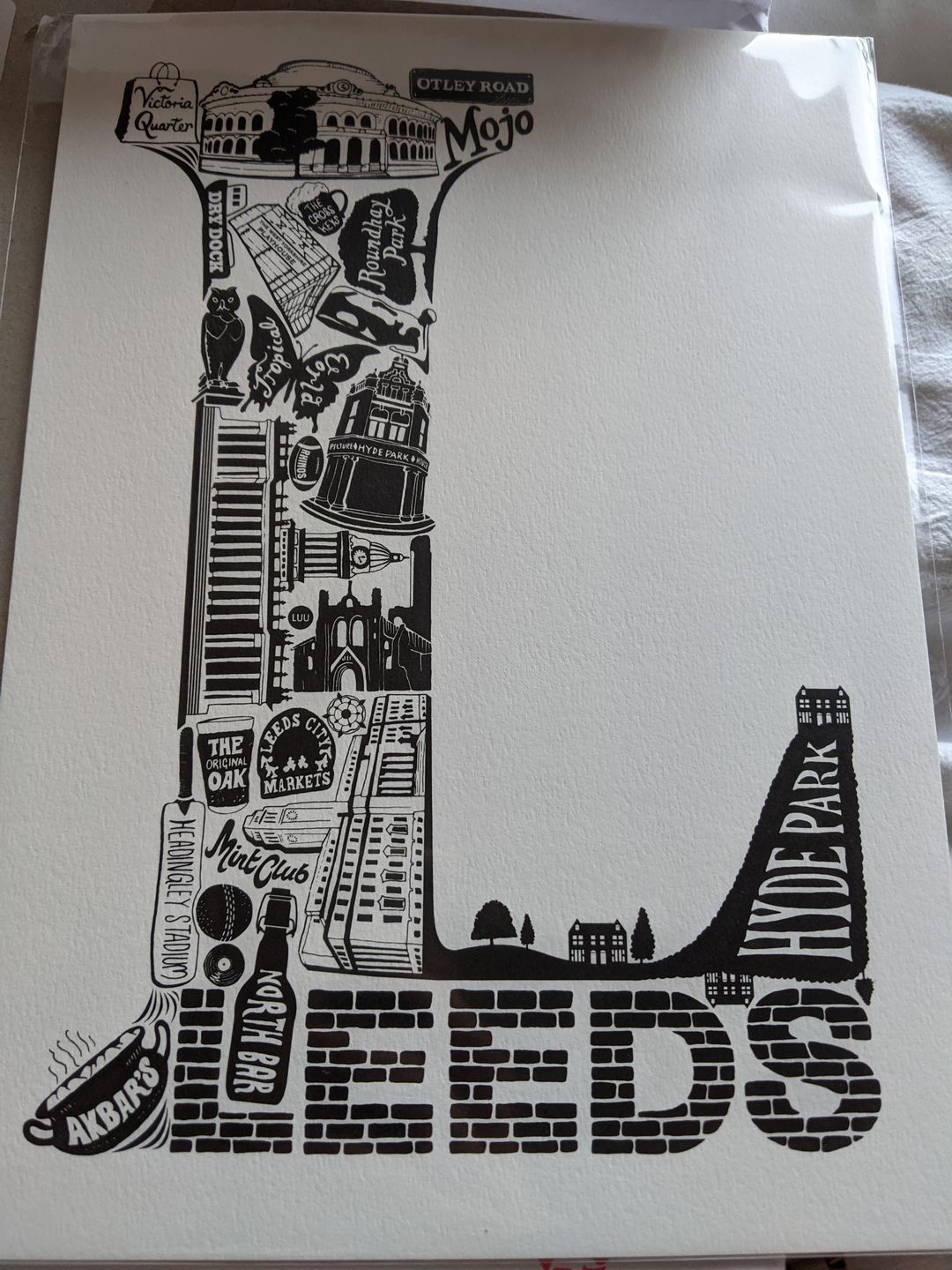 Customer photo review of Leeds Print