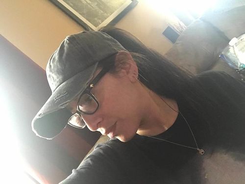 Customer photo review of Distressed Ponytail Summer Cap