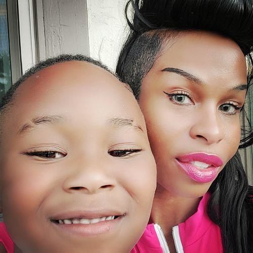 Customer photo review of Cherry Tiffany Blue Colored Contact Lenses