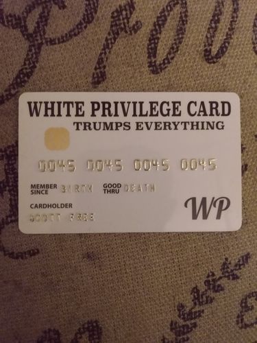 Customer photo review of White Privilege Card