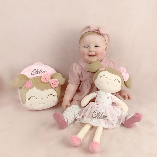 Customer photo review of Personalized Leyadoll Backpack (Strawberry) - 2 Skin Tones