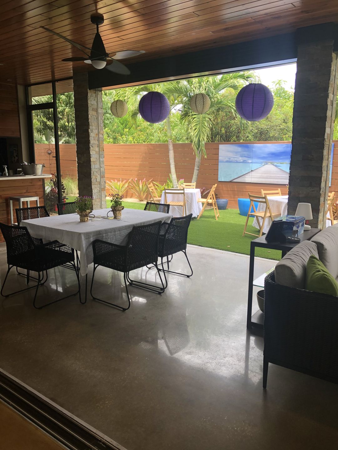 Customer photo review of 20" Royal Purple Round Paper Lantern, Even Ribbing, Chinese Hanging Wedding & Party Decoration