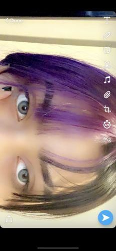 Customer photo review of Himalaya Blue Prescription Colored Contact Lenses