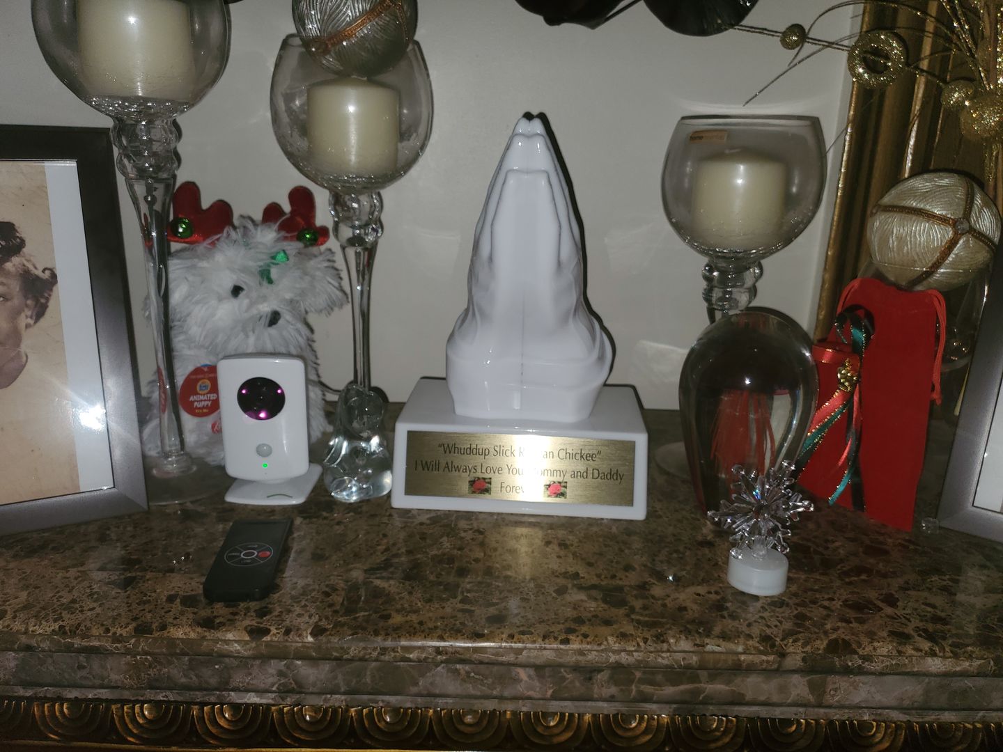 Customer photo review of Eternal Light Praying Hands