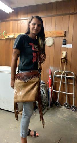 Customer photo review of Cowboy Hand-Tooled Bag