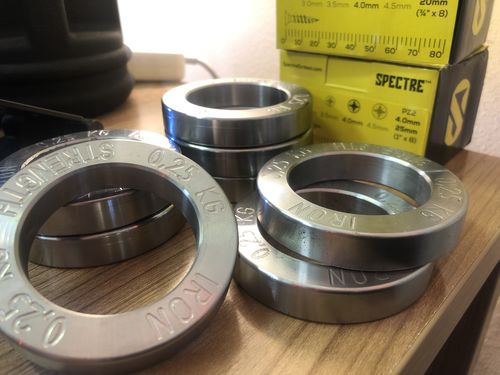 Customer photo review of NEW Iron Strength Shiny Steel chrome Olympic Plates Discs