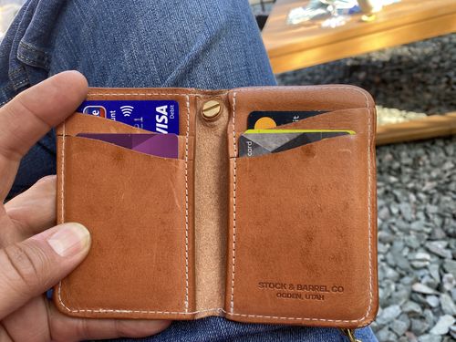 Customer photo review of No.52 | 'Natural Latigo' Vertical Leather Wallet