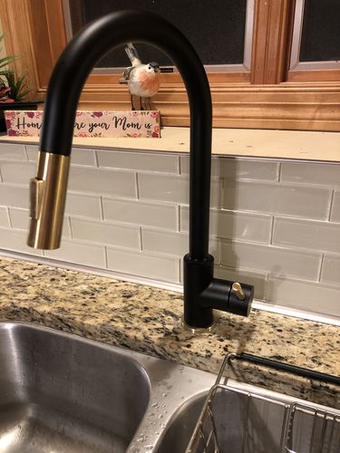 Customer photo review of Imperium Touch Control Dual Function Pull Out Spout Kitchen Faucet