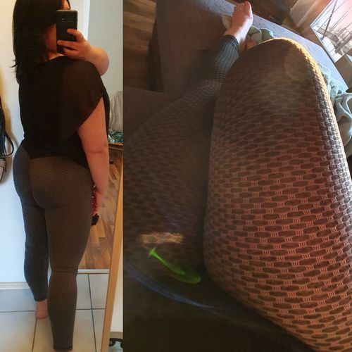 Customer photo review of BoomBooty Spider™ Anti-Cellulite Push-Up Leggings.